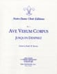 Ave Verum Corpus SAB choral sheet music cover